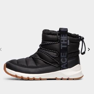 The North Face Black and White Kids' Insulated Snow Boots